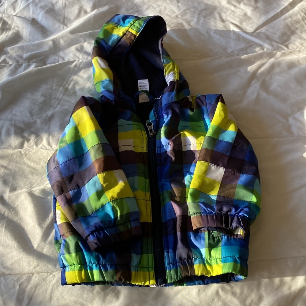Colorful Plaid Hooded Jacket